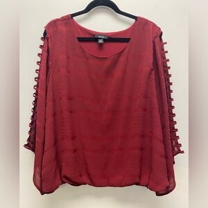 4 for $25 🍒 Alyx Women's Red Blouse with Ladder Sleeve Design Size 3x